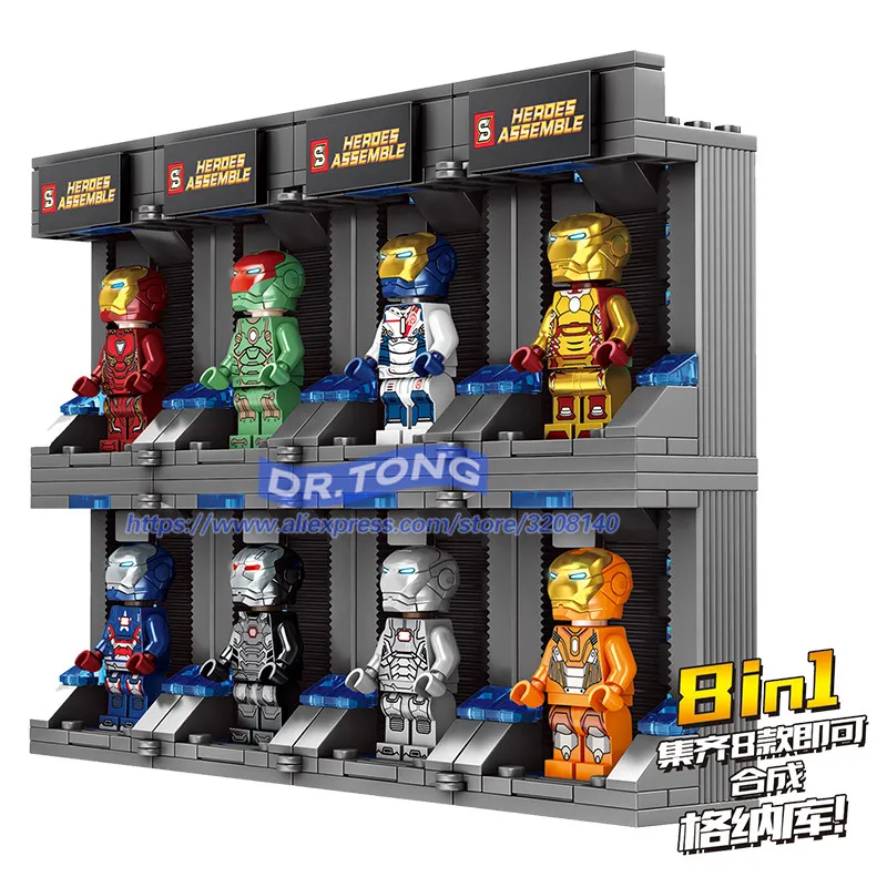 

Building Blocks Super Heroes Avengers Iron Man Figure Iron Man MK50 Special Iron Man bricks toys for children gifts SY1169