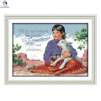 

JoySunday cross stitch kits needlework set A true conservationist Pattern 14CT 11CT cotton painting gift art factory wholesale