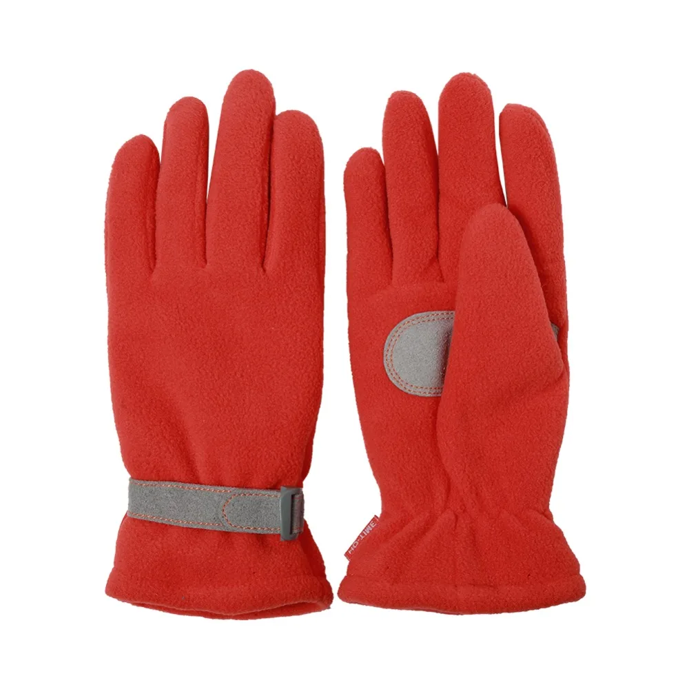 

2018 New arrival sport fleece orange girls winter gloves soft solid teenage girls gloves free size warm gloves