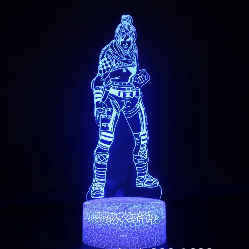 Детская светодиодный ночной Светильник APEX легенды фигура героя, Большой Герой ночной Светильник для ребенка Спальня призрак Pathfinder октанового числа Mirage спасательным кругом ночной Светильник