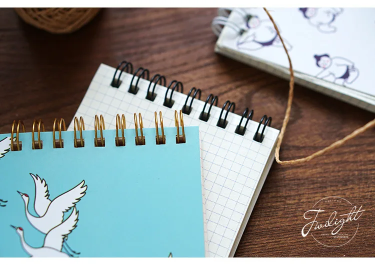 Японская серия блокнот для заметок Kawaii cat sumo crane Mini coil notebook memo planner journal канцелярские принадлежности для офиса и школы A6803