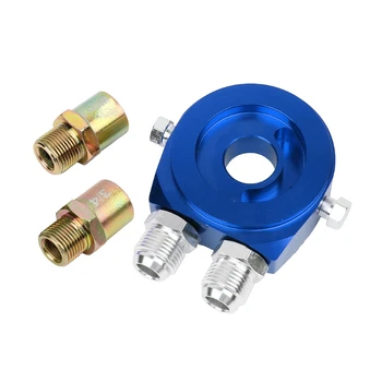 

Black/Red/Blue Car Universal Oil Filter Sandwich Adapter For Cooler Plate Kit AN10 Aluminum For Chevrolet Ford For Mazda Nissan