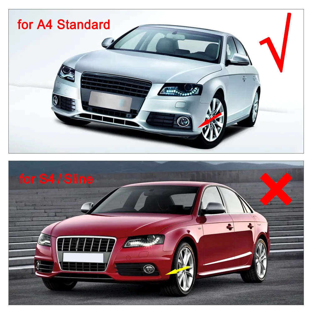 Спойлер для переднего бампера из углеродного волокна Audi A4 B8 Non sline 2009 2012