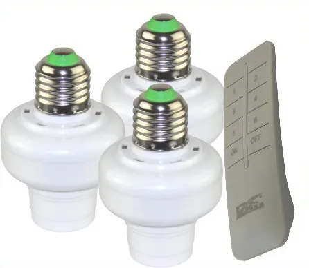 1/2/3/4* E27 Беспроводной дистанционного Управление светильник цоколь лампы Вкл/выключатель розетка Держатель rc для смарт-устройств, 110V 220V - Цвет: Option 3