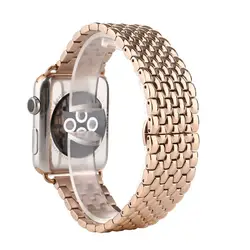 FOHUAS Дракон стальной ремешок для apple watch Series 1 2 band iwatch нержавеющая сталь Ремешок 42 мм с адаптерами черный и серебристый