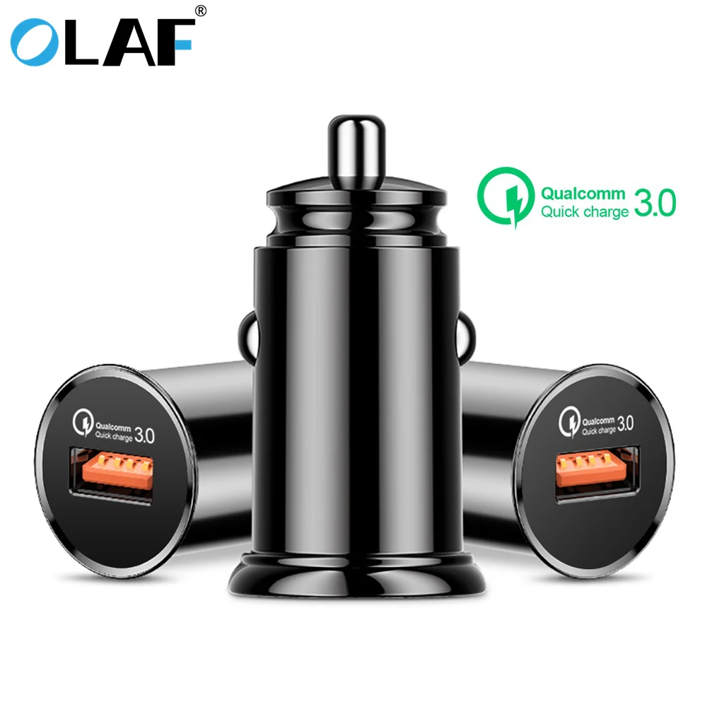 OLAF QC Quick Charge 30 Mini Einzigen USB Auto Ladegerät Für iPhone 6 7 8 Plus X XR XS Max schnelle