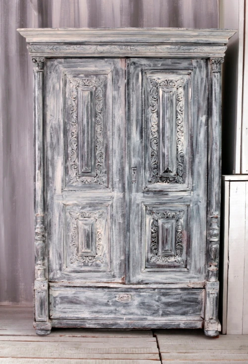 

HUAYI Hand crafted grey wooden wardrobe Photography Newborn Backdrop XT4258