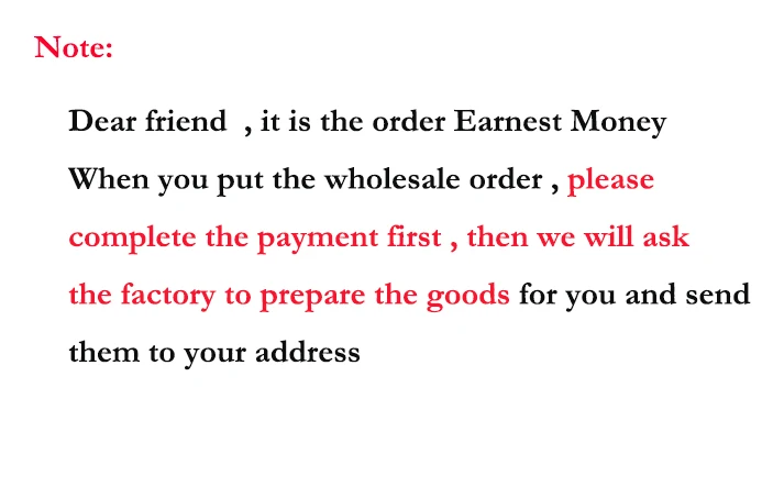 it is the trade earnest money or extra shipping fee . If you put 10 pieces , means 10$ , put 100pieces meands 100$ it is the trade earnest money or extra shipping fee . If you put 10 pieces , means 10$ , put 100pieces meands 100$