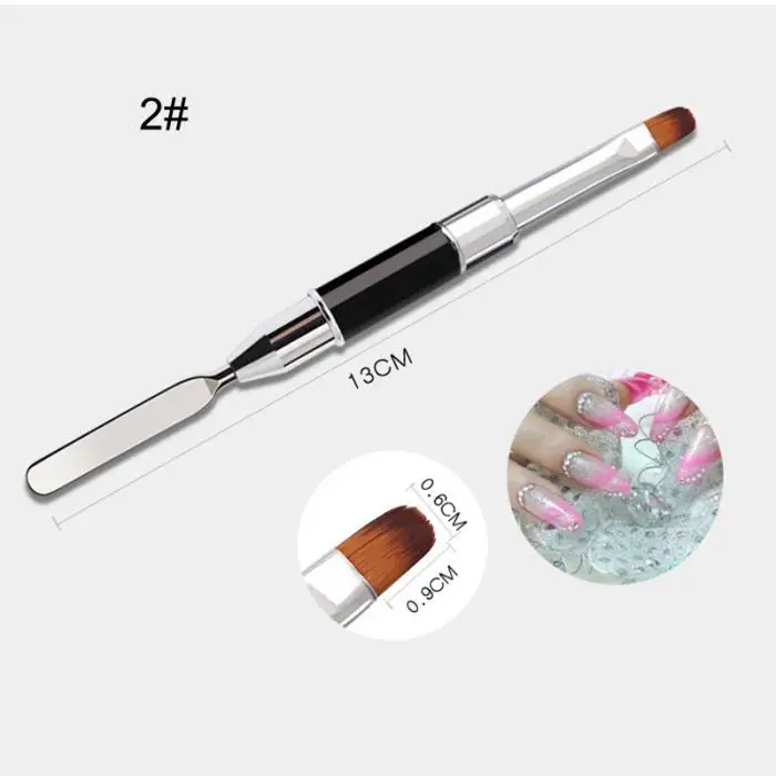 Double-ended Unha Arte Forro Escova Caneta Pintura Náilon Multifunções Desenhar Manicure Ferramenta Sswell 8 Escovas de unhas