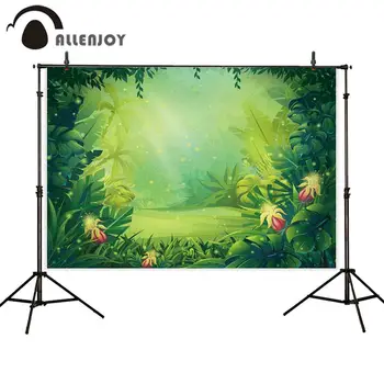 

Allenjoy photography backdrop summer mysterious forest haze sunlight portrait for photocall photobooth photo studio background
