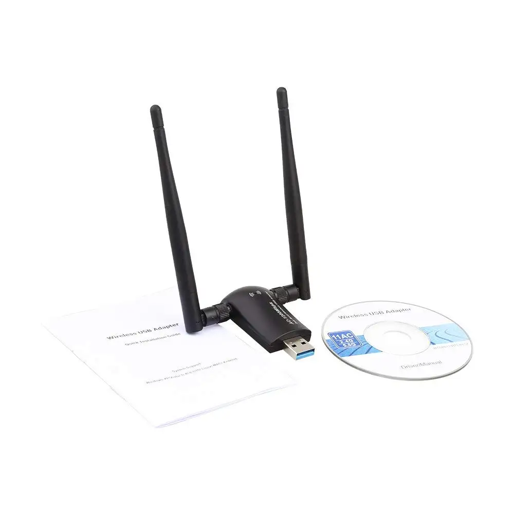 Беспроводной USB Wi Fi адаптер 1200 Мбит/с двухдиапазонный 2 4 ГГц/300 5 ГГц/867 высоким
