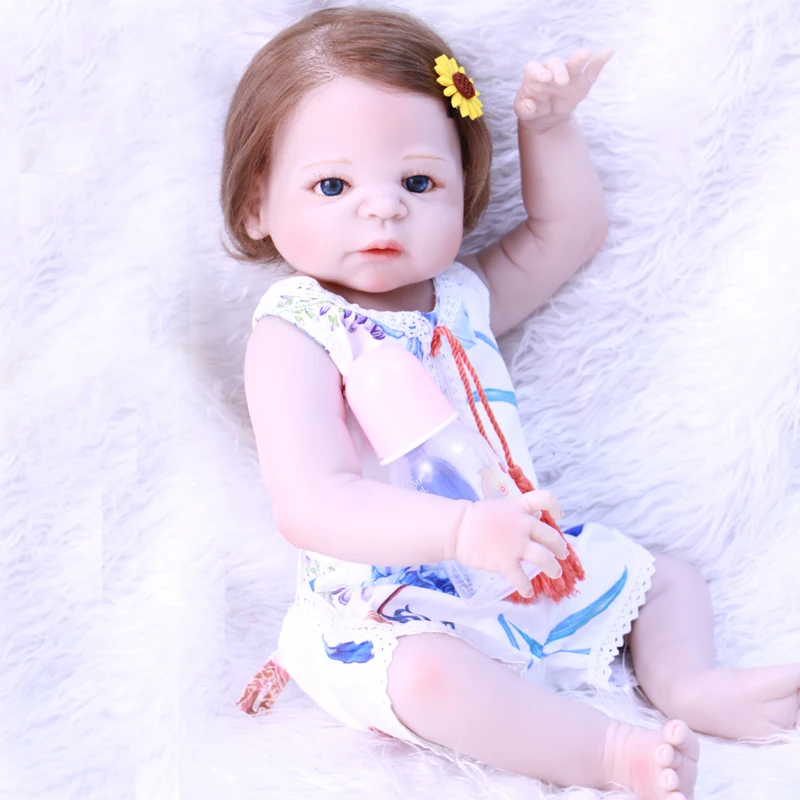 NPKCOLLECTION 55 см мягкие силиконовые куклы Reborn Baby Реалистичная кукла 22 дюйма полностью