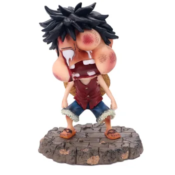 

Anime One Piece Monkey D Luffy Combat Damage Beaten Luffy PVC Action Figure Statue Collectible Model Toys Doll Gift 15cm