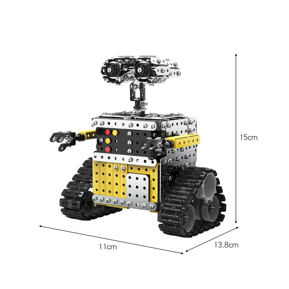 DIY из нержавеющей стали пульт дистанционного управления робот раздвижной блок здание собранный робот подставка для игрушки все еще для детей