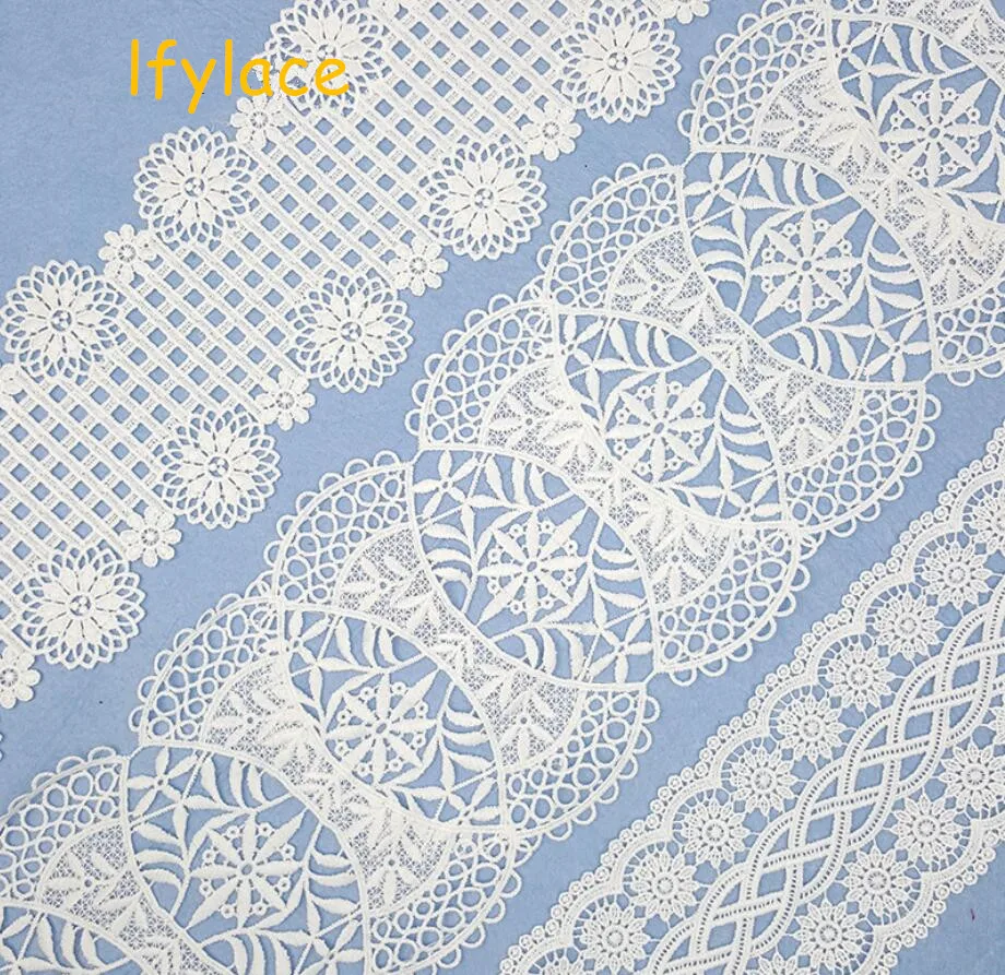 

10 Yards 10~16 CM good quality off white embroidery DIY sewing craft dress garment accessory skirt dress decorated lace trim