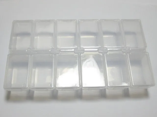 

Clear Plastic Box Case 12 compartments Beads Display Storage Container