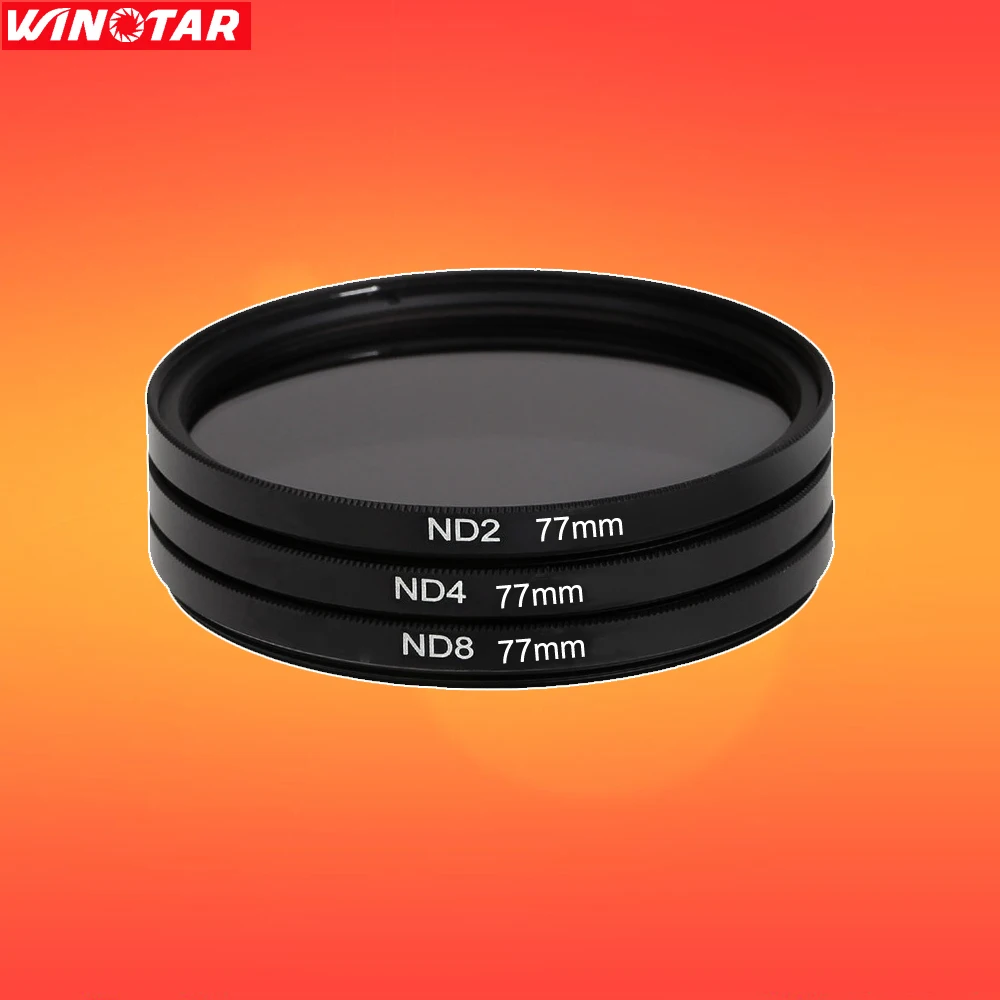 

3PCS 77mm Neutral Density ND Filter Lens Set ND2 ND4 ND8 Filter Kit for 77mm Caliber Lens