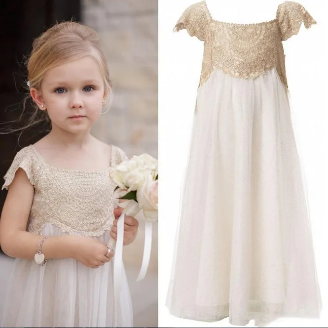 girls boho flower girl dress