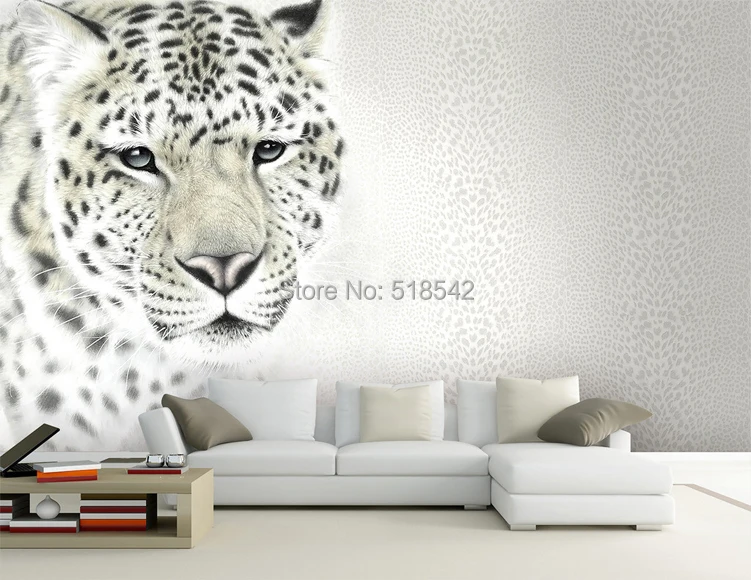 Пользовательские росписи обоев 3D нетканые современная мода зерна леопарда Гостиная ТВ фон декоративные картины Книги по искусству обоев