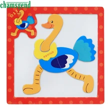 Симпатичные Животные деревянные магнитные головоломки Обучающие Развивающие детские игрушки детям Обучение Sep Z0411