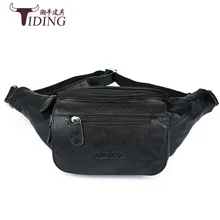 Мужские сумки на пояс из коровьей кожи, новинка, мужские Модные Брендовые повседневные кожаные поясные сумки, черные мужские дорожные сумки через плечо