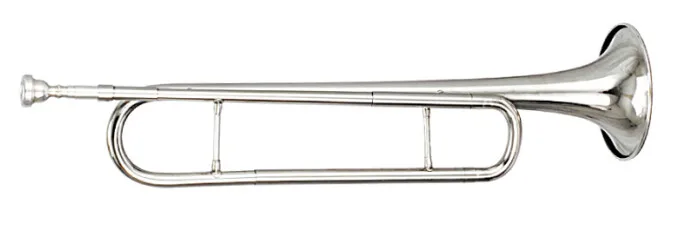 

Bb Bugle Horn in Nickel plated with Box Musical Instrument Professional