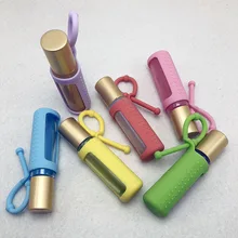 6 шт 10 мл пустые бутылки пастельные красочные толстые эфирные масла ролик бутылка с силиконовым рукавом протектор