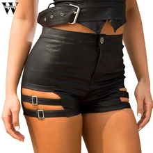Женские шорты, модные, женские, черные, кожаные, сексуальные, мини шорты, хит, Европа, Америка, короткие, Прямая поставка, May16