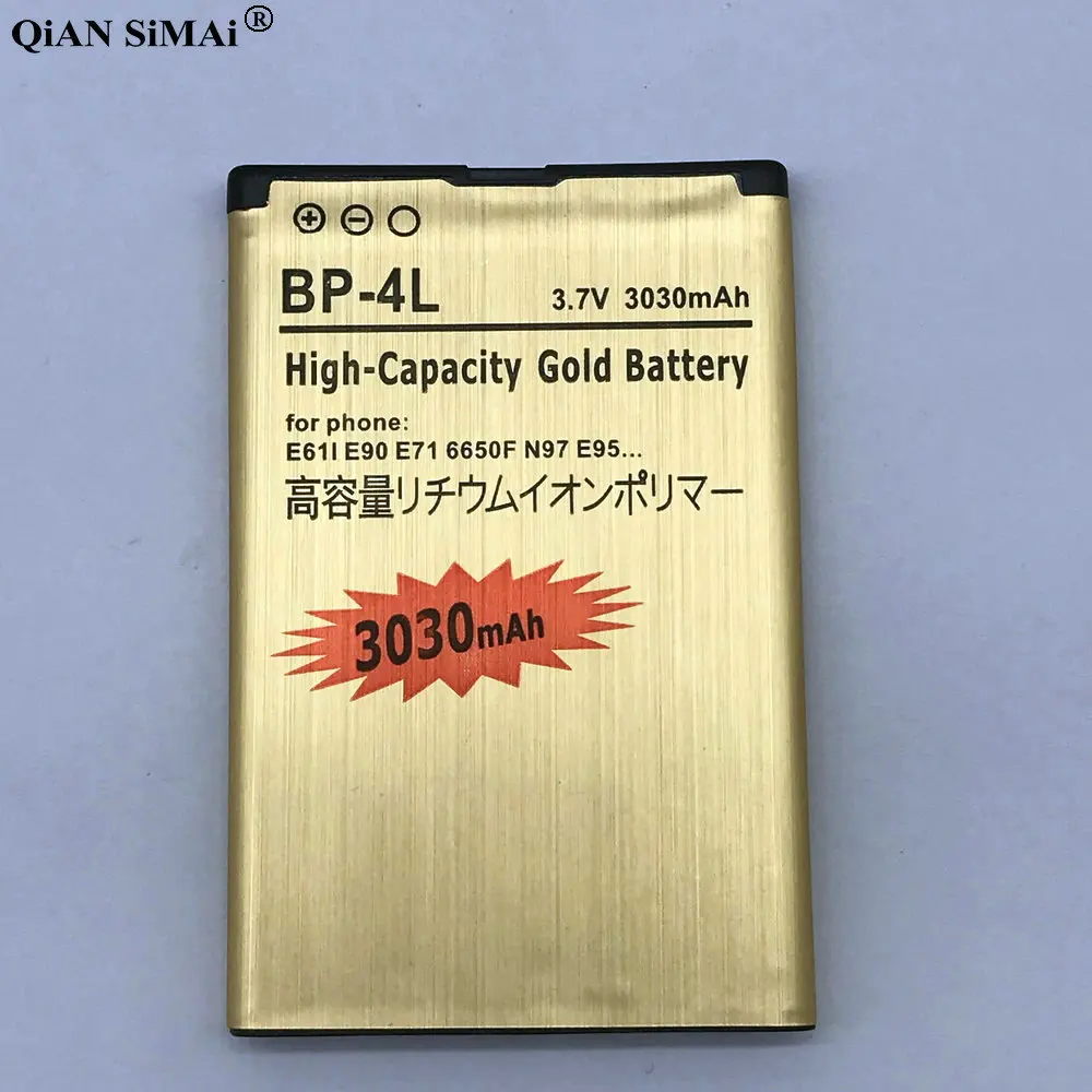 3030 мАч BP-4L батарея для Nokia E61i E63 E90 E95 E71 6650F N97 N810 E72 E52 BP4L BP 4L замена мобильного