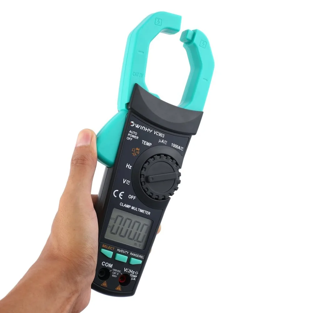 

Digital Clamp Meter VC902 DC/AC Volt Amp Ohm Diode Mini Multimeter Ammeter Multitester Current Voltage Resistance Tester Probe
