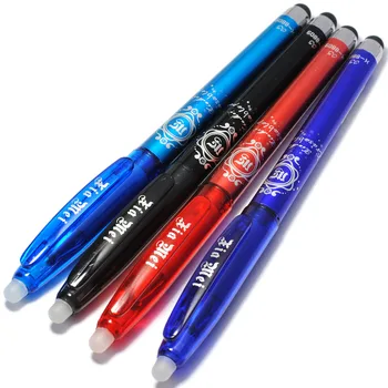 

4PCS Magic Erasable Pen Navy Blue Black Red Ink Refill Office Supply School Student Exam Spare Phone Touchable Ballpoint Pen