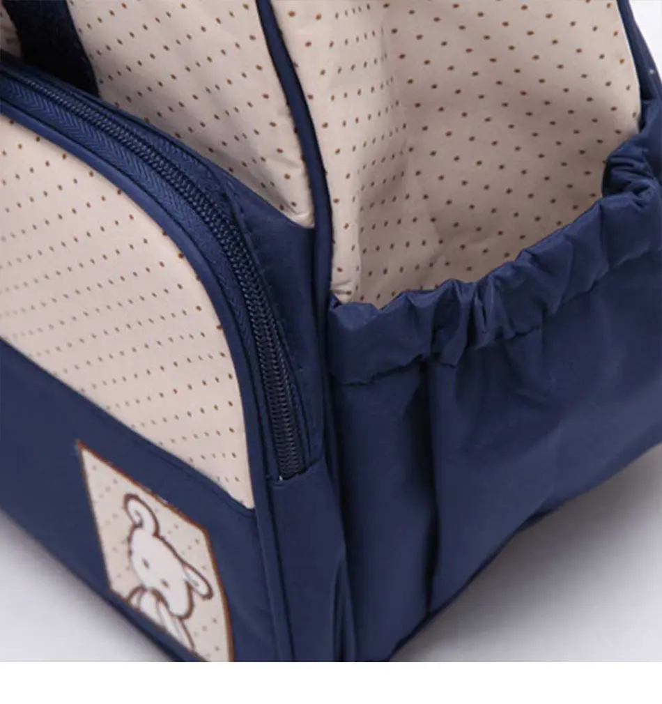 Cuidados com o Bebê Bolsas de Fraldas Bolsa de Fraldas Multifuncional Mãe Grande Capacidade Mochila Maternidade Mudando Infantil 5 Pçs - Set 27 Cheap Bolsas para fraldas
