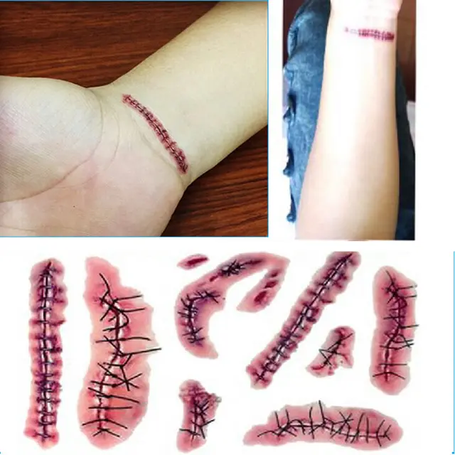 2017 new waterproof tattoo sticker halloween terror wound 2017 new waterproof tattoo sticker halloween terror wound