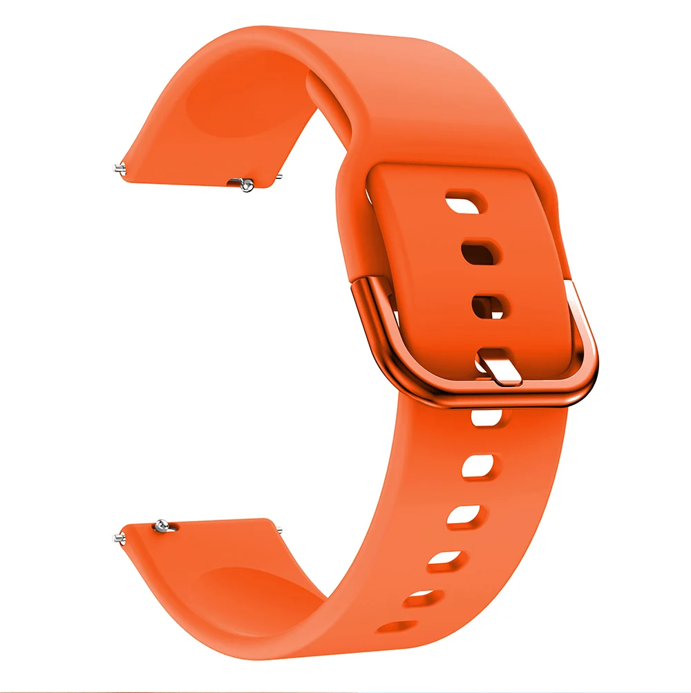 20 мм спортивный силиконовый ремешок для часов gear S2 ремешок для samsung Galaxy Watch Active Correa Amazfit Bip браслет для samsung gear Sport - Цвет ремешка: orange
