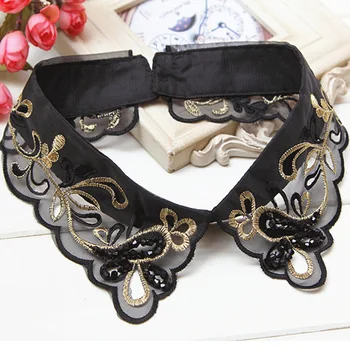 

Yarn Shirt Spring New Decorative Collar shirt lace false fake collar sweater Elegant False Collar Solid Color Girls Detachable