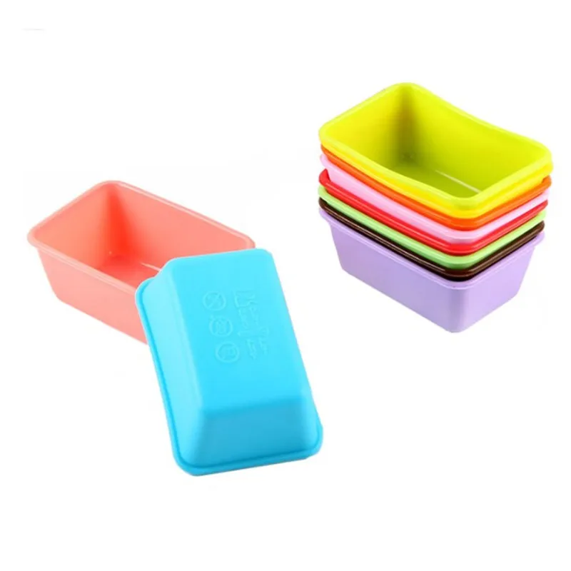 

New Bakeware Kitchen Mini Trumpet Rectangular Non-stick Toasted Bread Soap Silicone Decorating Mold For Chocolate Baking Tools
