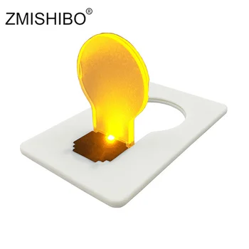 

ZMISHIBO Hot Sale 10PCS LED Portable Card Lamp/Light Mini Bulb Shape LED Credit Card Lamp Wallet Size New Design Emergency Use