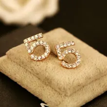 Модные cc стильные серьги, бижутерия, стразы, сережки, номер 5, для женщин, ретро стиль, brincos, букле