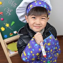 Фирменная Новинка Детский костюм повар Фартук костюм детей Картина фартук шеф-повар шляпу и фартук Установить красочные