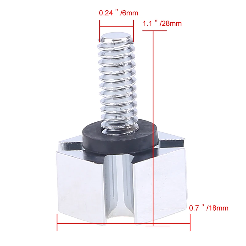 

Silver 1/4" Seat Quick Mount Bolt Screw Cap For Harley Davidson Sportster Custom Seat Bolt Motorcycle Cafe Racer Seat Bobber ATV
