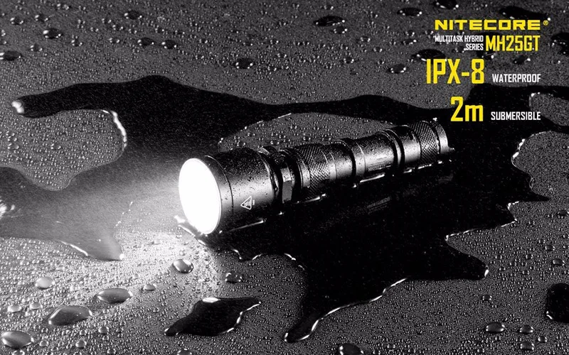 Заводская цена Nitecore MH25GT светодиодный фонарик высокой интенсивности 1000 люменов перезаряжаемый прожектор с батареей 3400 мАч