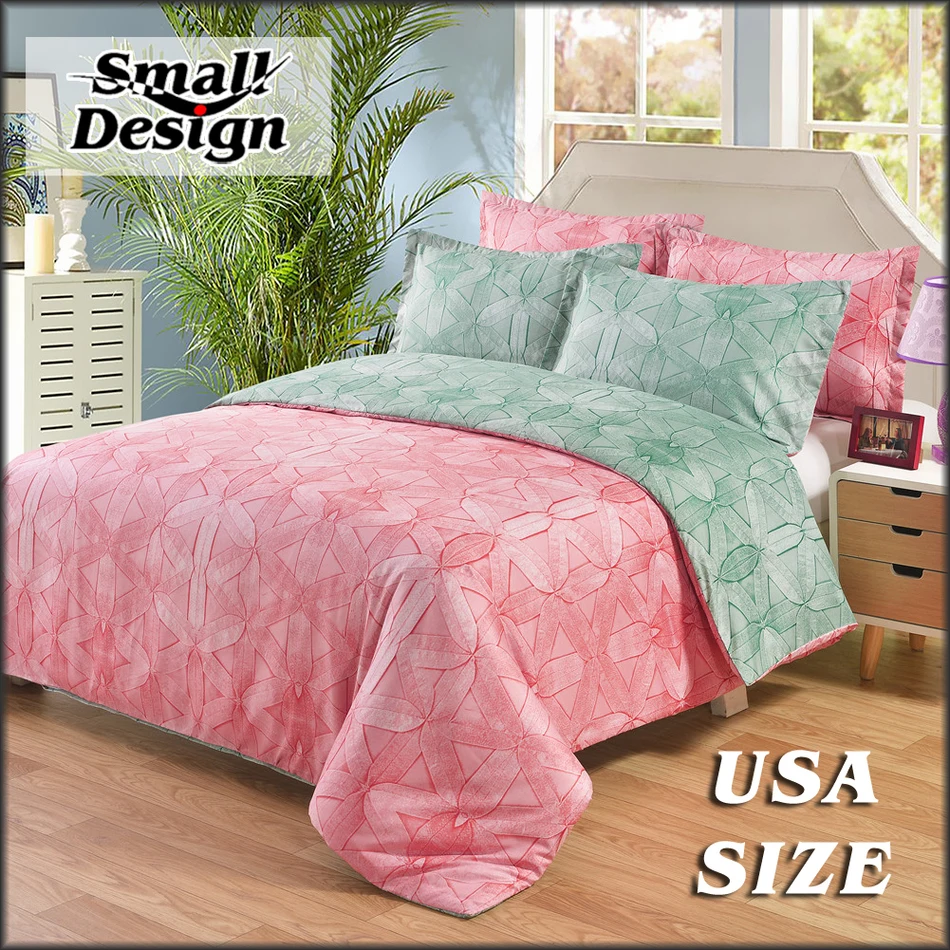 USA Size 3pcs Tencel Bedding Set 3D Comforter Bedding Sets