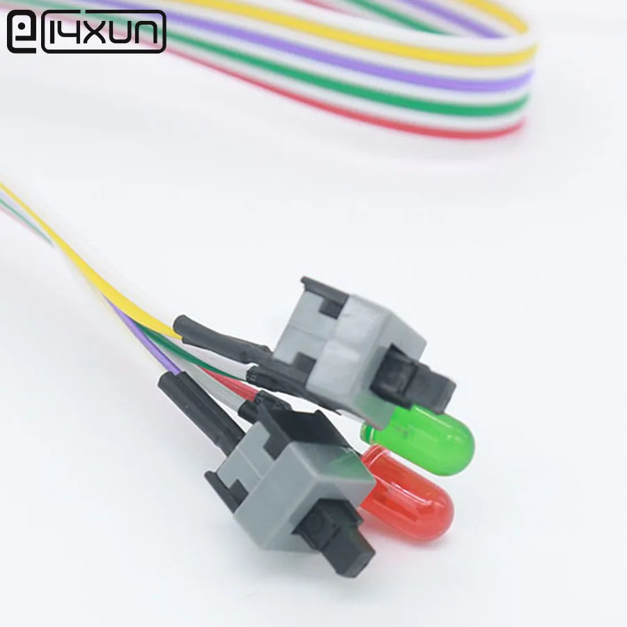 1pcs 50cm Desktop Computer PC Case Power Cable SW Re starting Switch