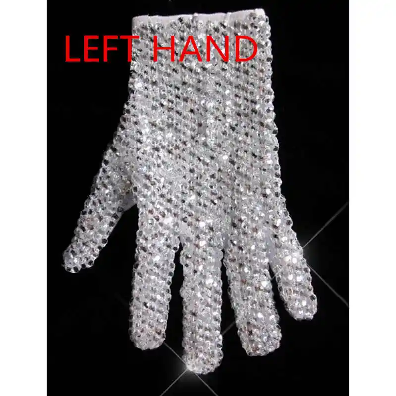 Rare Mj Michael Jackson Both Side Rhinestone Silver Crystal