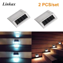 2 шт./компл. световой датчик светодиодный Ночной свет с питанием от солнечной панели на открытом воздухе Водонепроницаемый IP65 садовая дорожка Лестницы свет энергосберегающий светодиодный настенные светильники