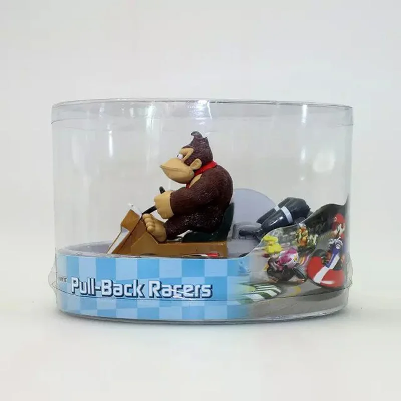 7Styles Super Mario Bros. Mario Pull Back Kart Racer Car Donkey Kong Luigi Yoshi Toad Princess Action Figures Toy For Kids Gift