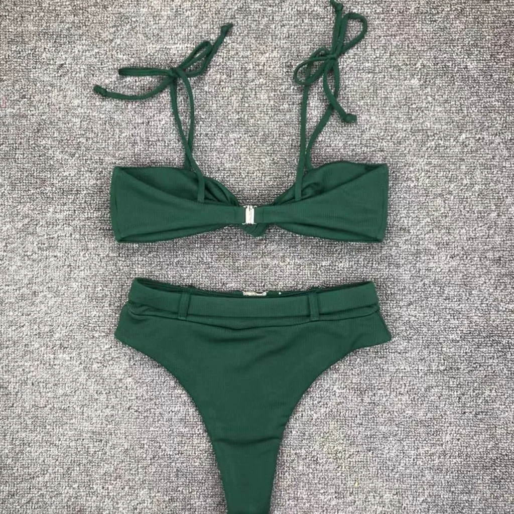 Набор бикини SAGACE металлический купальник с застежкой на пояс из двух частей