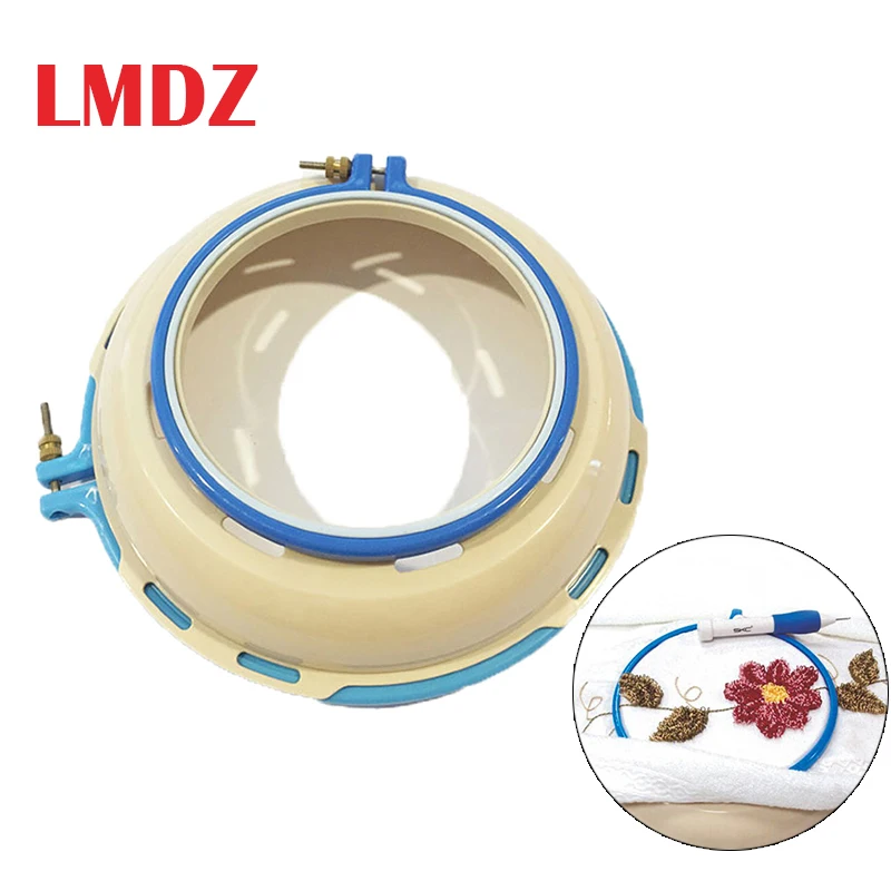 

LMDZ 2pcs Embroidery Frame Set Plastic Embroidery Stand Hoop Ring With Holder Support For 2 Side Embroidery Cross DIY