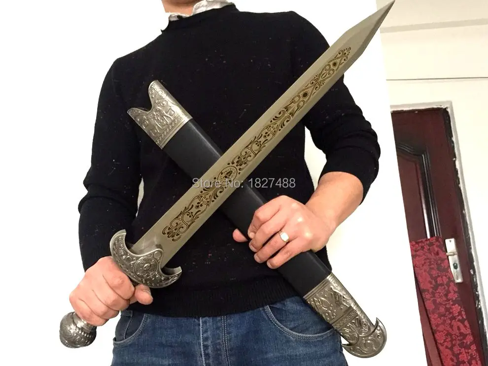 KungFu Римский Цзянь искусство онлайн косплей меч стальное лезвие/металлическая