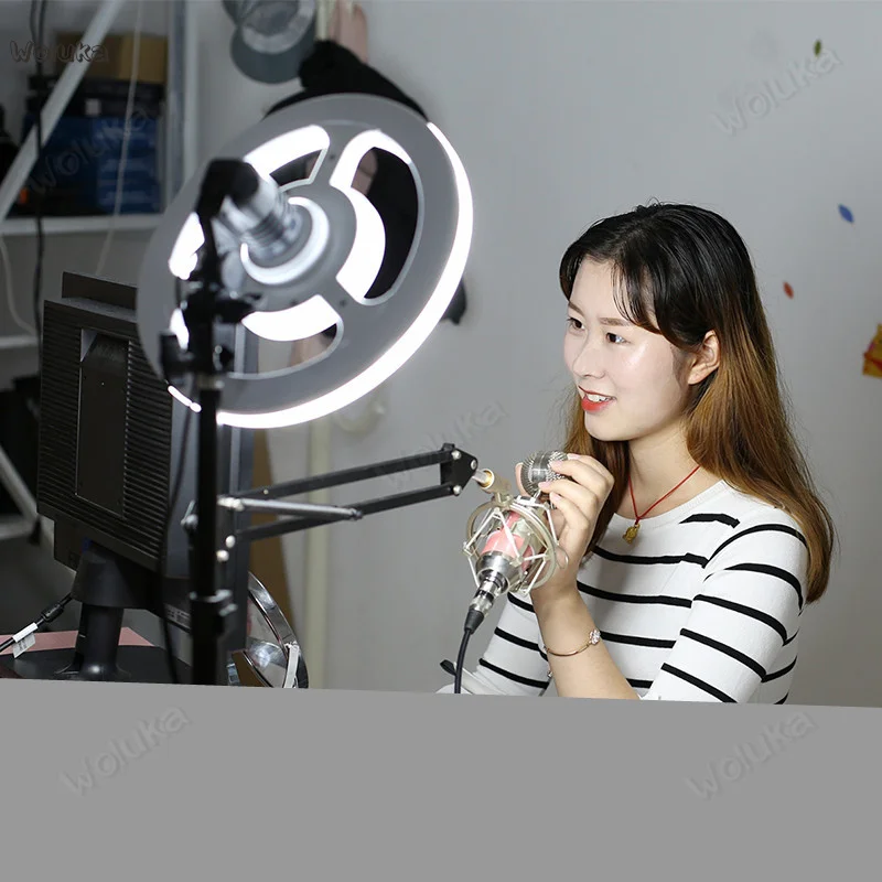

Photo Studio Selfie LED Ring Light with Buletooth for Live Stream Makeup Camera Lamp for shooting lamp CD50 T07 H